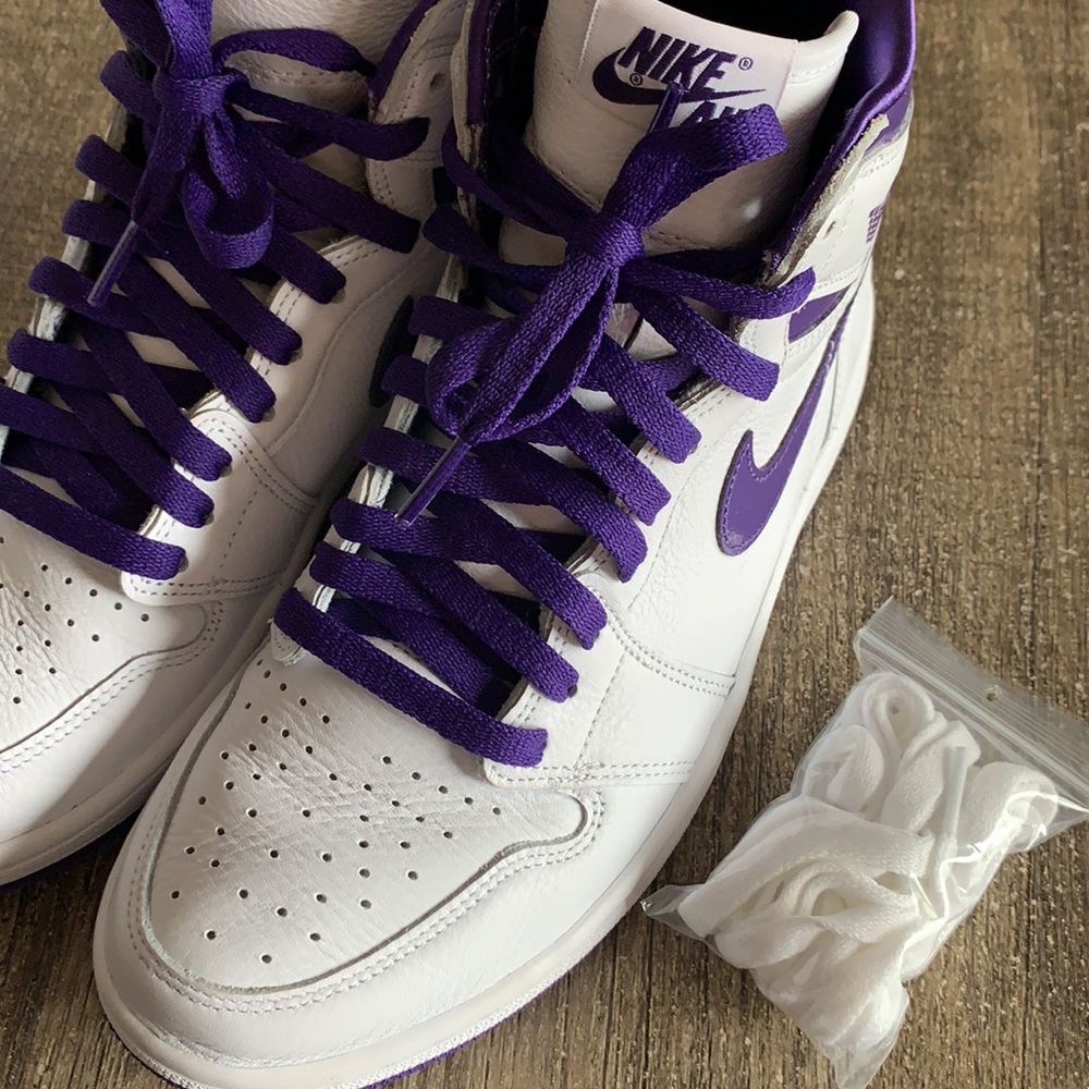 Nike women’s Jordan 1 high OG Court Purple - Picture 11 of 11